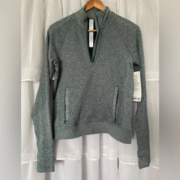 Lululemon Engineered Warmth Merino Wool 1/2 Half Zip NWT Size 6 - Picture 4 of 4